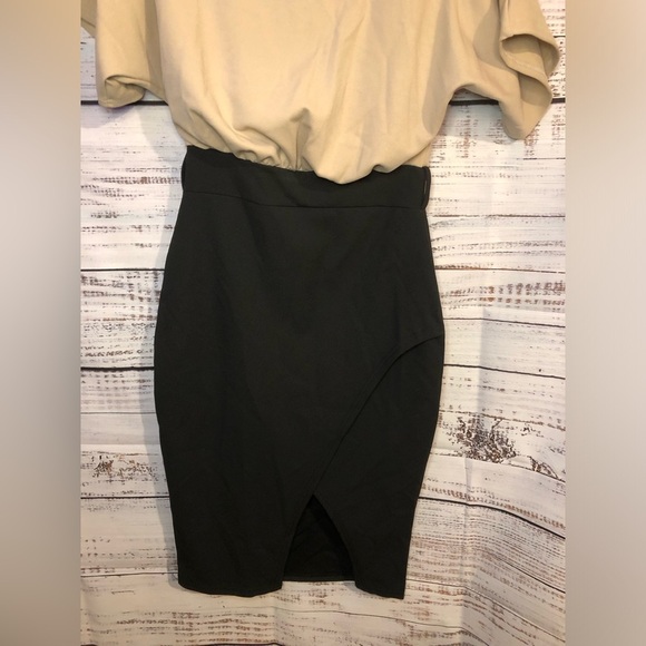 VENUS Beige and Black Midi Dress - Picture 5 of 15